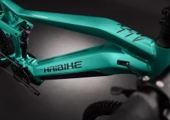 Haibike AllMtn 1 MTB Fully - Aquamarine / Black -Berg Fahrrad Geschaft Haibike MY21 Detail Top Tube AllMtn 1 aquamarine