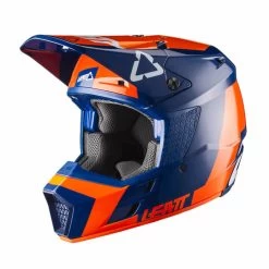 LEATT Motocrosshelm GPX 3.5 - Orange-blau-weiss