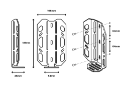 Restrap Carry Cage Halter - Schwarz 27 Restrap Carry Cage Halter - Schwarz -Berg Fahrrad Geschaft Restrap Carry Cage Size Guide 800x