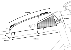 Restrap Adventure Race Oberrohrtasche - Lang - Schwarz -Berg Fahrrad Geschaft Restrap Race Top Tube Size Guide