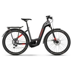 Haibike Trekking 9 Tiefeinsteiger - Anthracite / Red