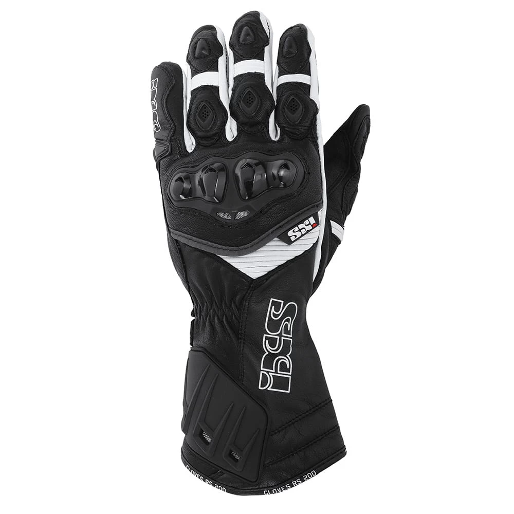IXS RS-200 Motorrad-Handschuh Black White